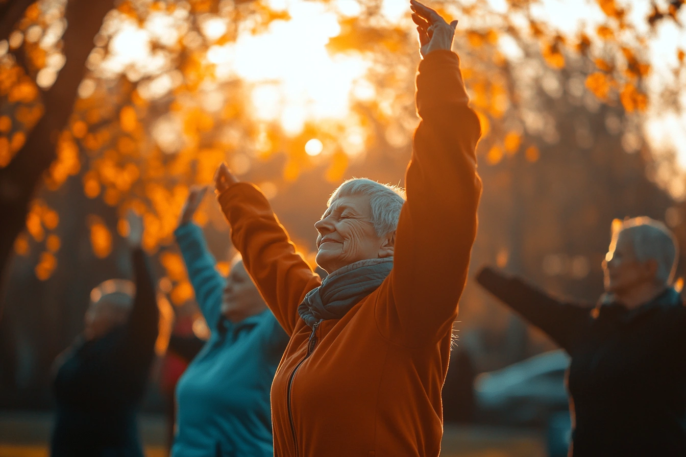 Активні пенсіонери займаються спортом